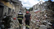 Un'immagine dei crolli ad Amatrice