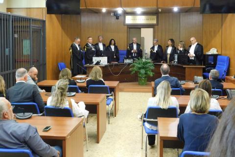 Un momento del ricordo in aula Caperna